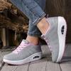 Spring Mesh White Casual Shoes Breathable Air-cushioned Wedge Platform Sneakers Women Shoes Comfortable Slip On Thick Sole Shoes