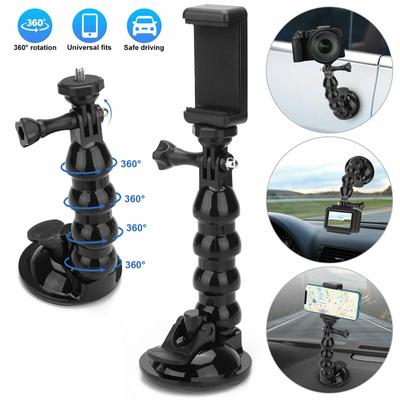 Car Suction Cup Mount Phone Holder Adjustable Angles Video Navigation Bracket Compatible For Gopro