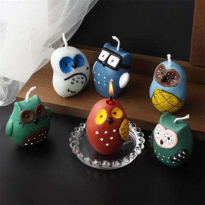 3D Cartoon Owl Silicone Candle Mold Diy Cute Little Animal Candle Making Supplies Handmade Soap Plaster Craft Resin Mold