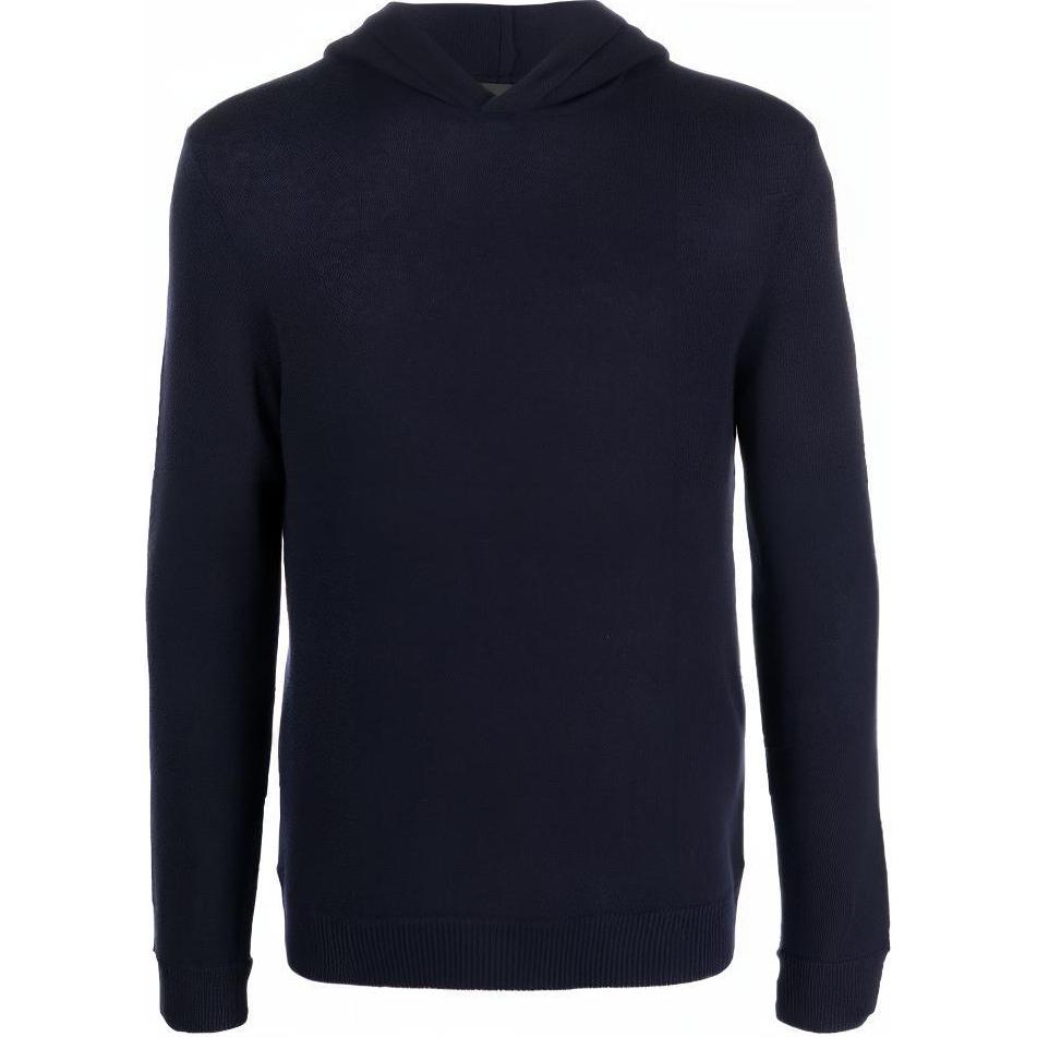 Emporio Armani FW21 Einfarbiger Langarm Strick Kapuzenpullover Pullover Herren Pullover Blau 6K1MXC-1MXYZ-0920