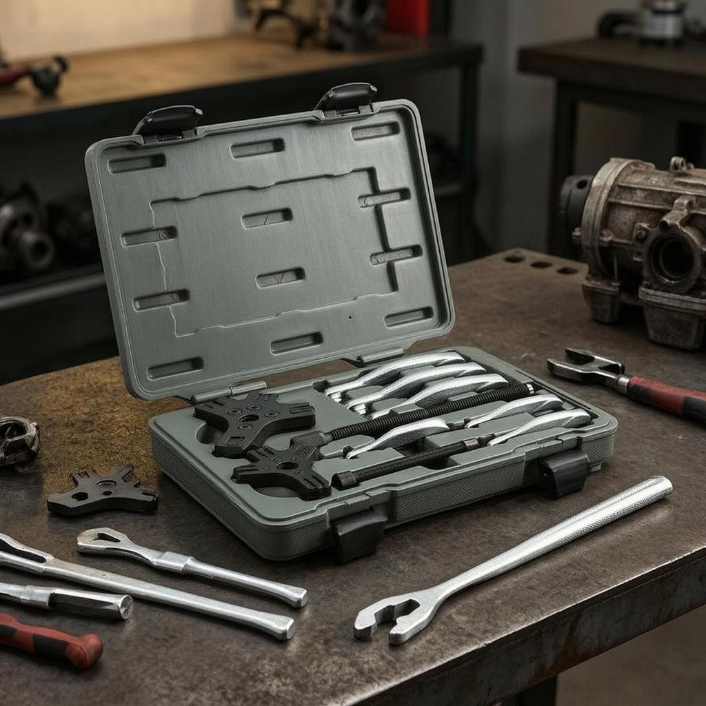 10 Pieces Puller Set with Case Adjustable Gear Versatile Tool for