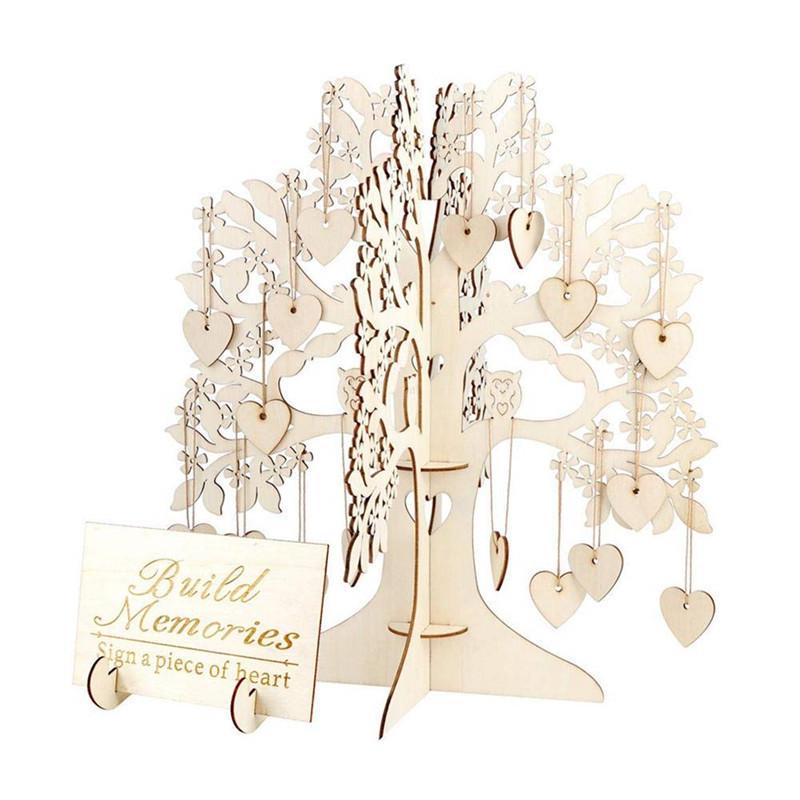Hand-Carved Wooden Character Plate: Wishing Tree Pendant & Home Party Decoration
