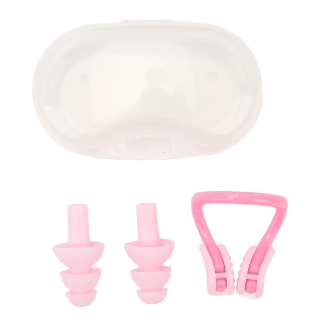 Kids Swim Goggles Cap Set HD Waterproof Fogproof Swimming Goggles with Protection Case Nose Clip Ear Plugs for Girls