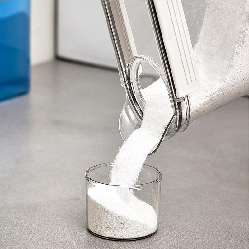 Airtight Laundry Detergent Powder Storage Box Container with Lids Grain Storage Jar Bleach Storage Container with Labels