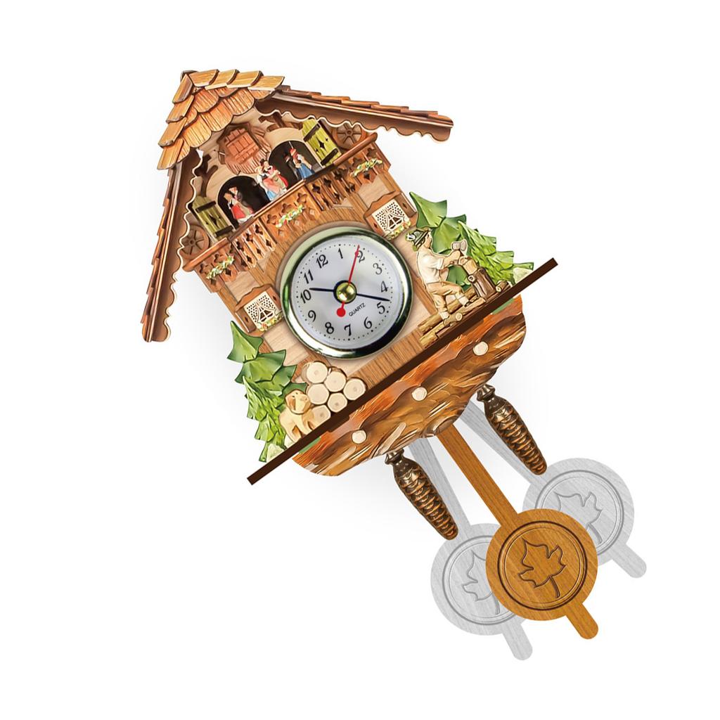 Elegant Wood Cuckoo Clock Adds Vintage Charm To Any Living Space Complements Any Interior Decors Study Room Clock