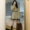 Two-Piece Elegant Cardigan & High-Waisted Pleated Skirt Set for Women