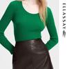 ELLASSAY Women's U-Neck Knit Sweater