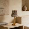Pastoral Style Touch Bedside Lamp Fabric Shade Bedside Ambient Light LED Night Light  Restaurant