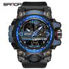 SANDA 3133 Sports Men's Electronic Watch Multi functional Dual Display Waterproof LED to Timing Men's Electronic Watch