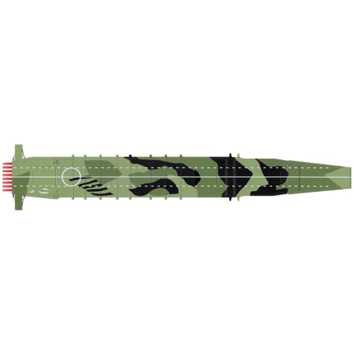 PIT-ROAD 1/700 Skywave Series Japanese Navy Aircraft Carrier Ryuho Long Deck 1945 (Pre-painted Flight Deck Version) Plastic Model Kit W277SP (Ship)