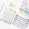 12 Color Double Head Fluorescent Marker Pen Set Diary Marker Exam Key Marker Pen