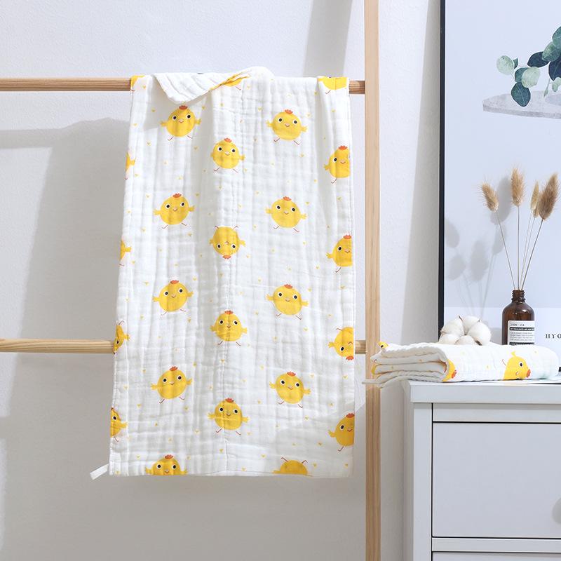 Asciugamano per neonati in garza a sei strati ad alta densità 100% cotone, grande 35x75cm. Perfetto per neonati, bagnetti piccoli e fasciatura.