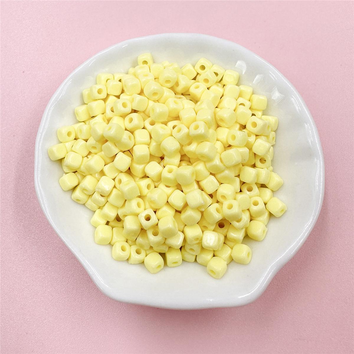 

4 мм 200 шт. модные квадратные акриловые свободные бусины бисерные аксессуары для браслета своими руками ожерелье ювелирные изделия ручной работы аксессуары about 4mm