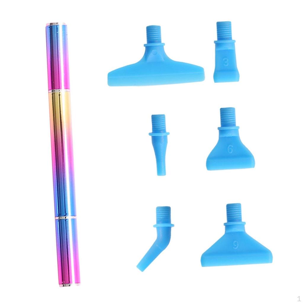 Pen Accessories Diamond Dot Portable Point Drill and Various Tips for DIY Nail Art