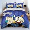 3D Print Game Cuphead Mugman Bedding Set Duvet Cover Bed Set Quilt Cover Pillowcase Comforter king Queen Size Boys Adult