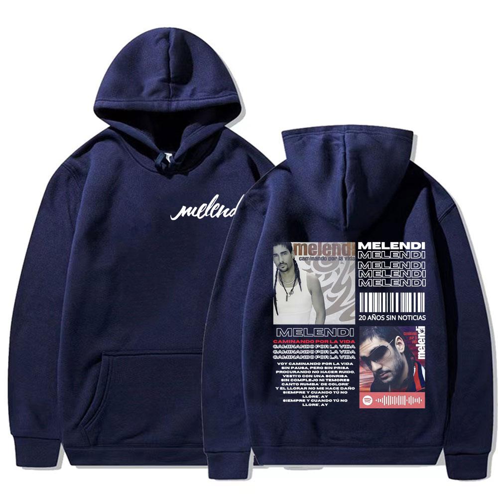Rapper Melendi Caminando Por La Vida 2025 Tour Sweatshirts Men Women Oversized Hip Hop Fashion Hoodie Casual High Street Hoodies