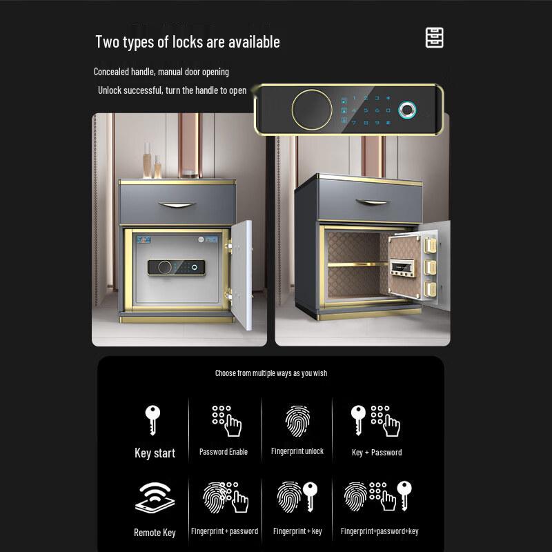 Tiger Home Fingerprint Password Drawer Safe
