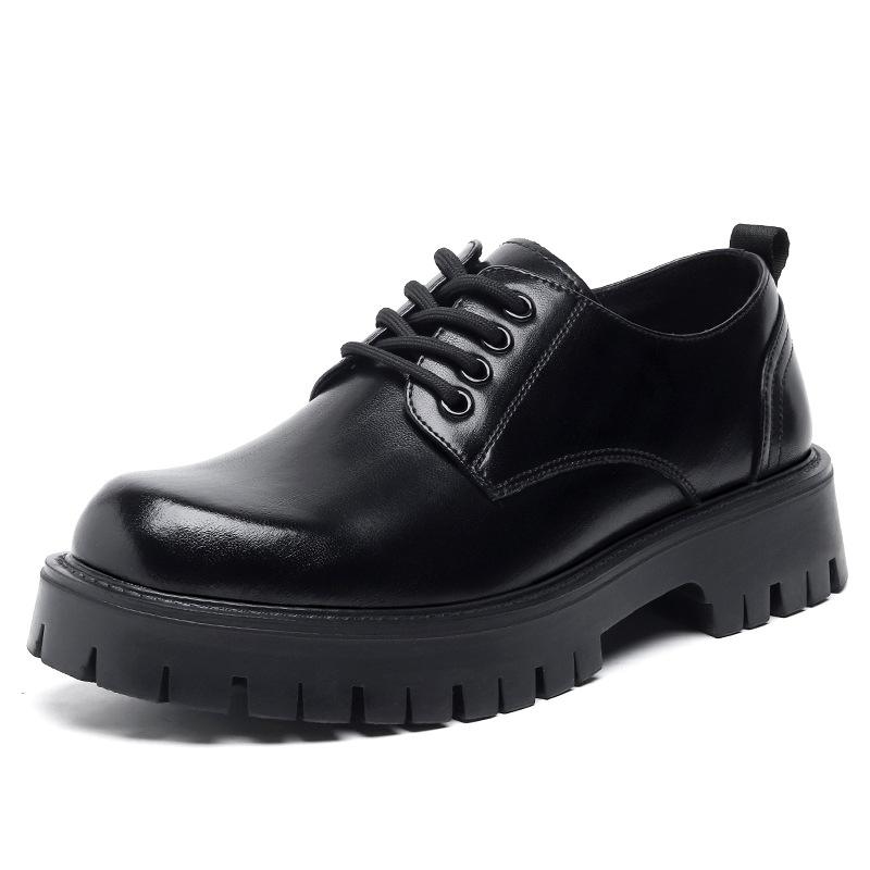 Dress big head trend low top Martin boots platform casual men's shoes leather shoes breathable British style 2025