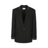 LESS 2025 Autumn H-Line Stand Collar Wool Blazer