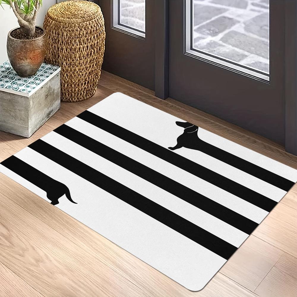 Christmas Dog Doormat Non-Slip Entrance Doormat Home Decor Carpet for Living Room Rugs Bathroom Floor Rug