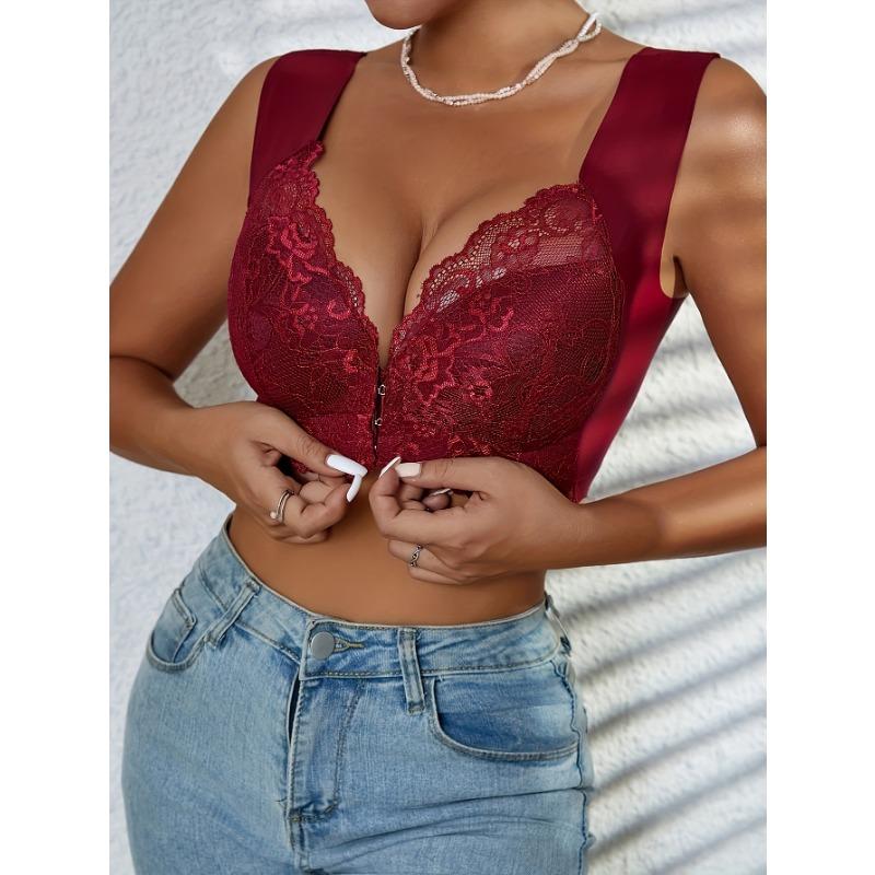 Reggiseno premaman in pizzo tinta unita da donna M-9xl, biancheria intima sexy per l'allattamento
