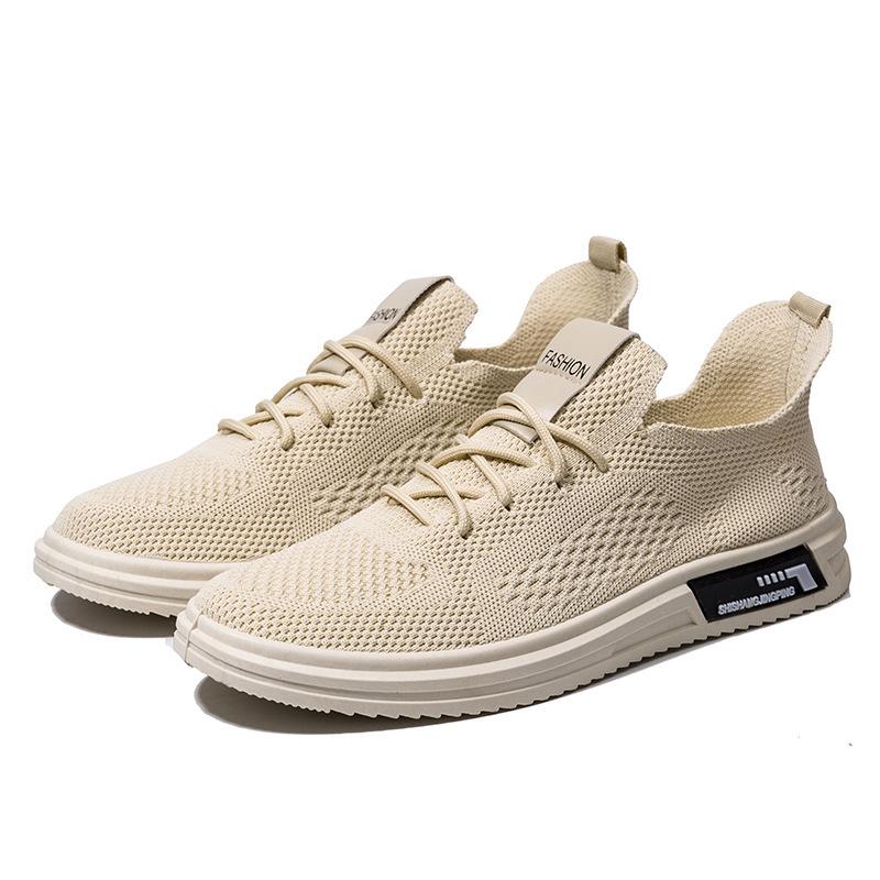 

Мужская обувь, осенняя дышащая повседневная обувь, новая обувь для скейтборда, летающая тканая обувь с мягкой подошвой, повседневные кроссовки с дышащей сеткой 44