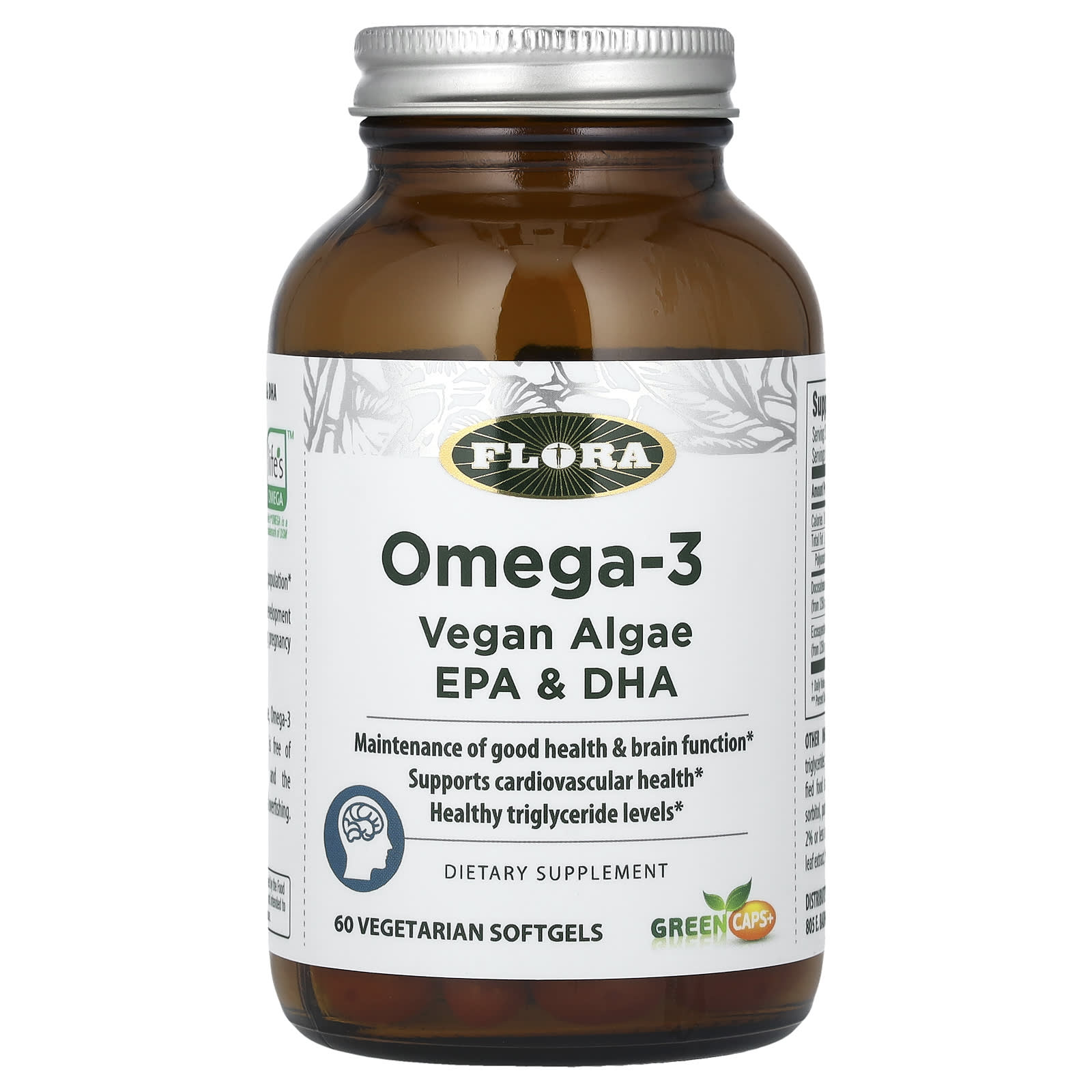 

Omega 3, Vegan Algae Epa & Dha, 60 Veggie Softgels