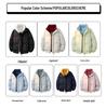 Color Block Stand Collar Cotton Padded Jacket – Warm, Casual, and Versatile Winter Coat