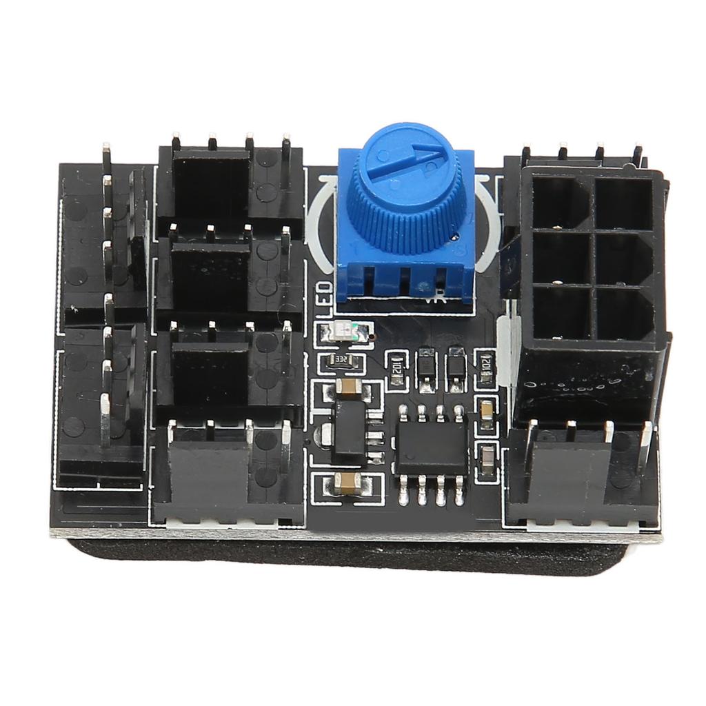 PWM Fan Hub PCB Black High Power Easy Installation Desktop Computer Cooling Fan Distributor