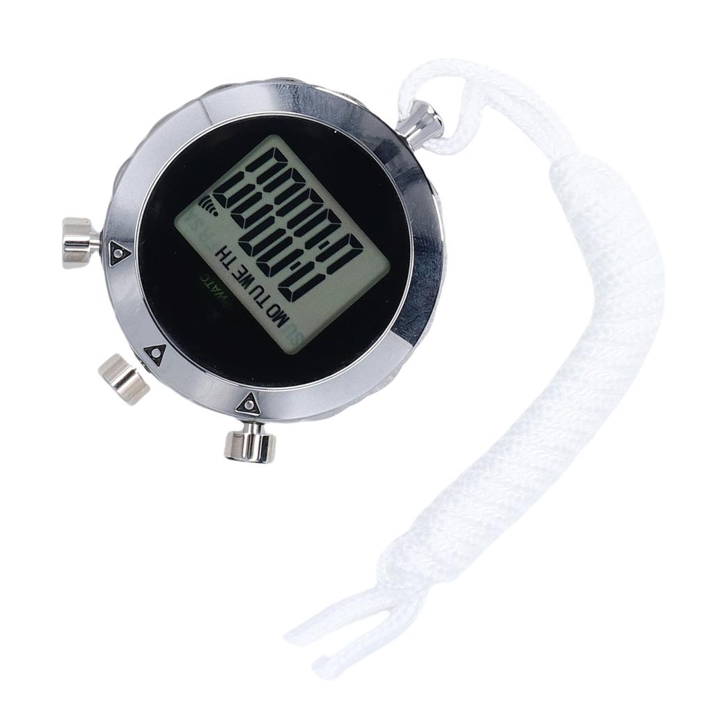 Stoppuhr 0,01 Sekunde Zeitmessung Metall Stoppuhr mit Alarm Kalender für Sportwettkämpfe Spiele