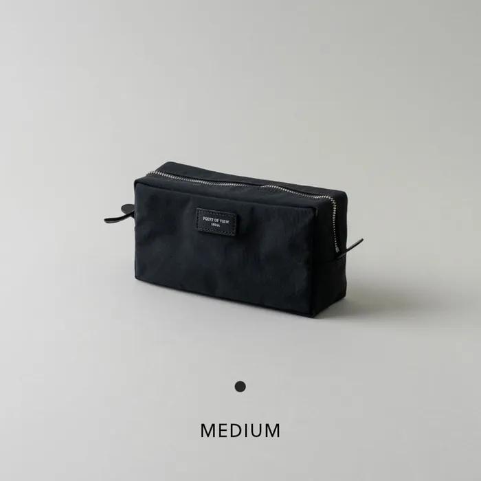 [POV atelier] Nylon Volume Pouch - Nero