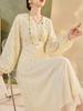 Rochie de primăvară de lux cu plasă gradient, paiete și dantelă pentru femei