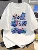 Watercolor Cat Men's T-shirt Graphic Casual Cotton Short Sleeve Tops Summer Streetwear