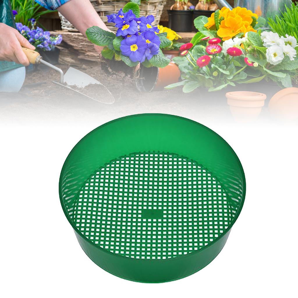 Plastic Garden Soil Sieve Lightweight Plastic Gardening Rock Compost Sifter for Sand Rocks Dirt Comp