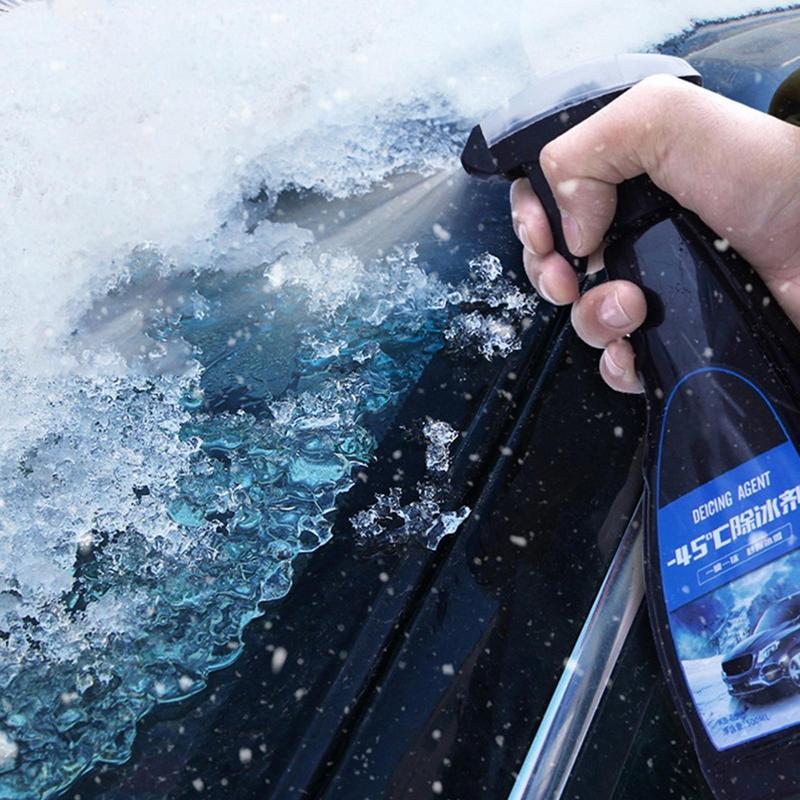 Car Defrost Spray 500ml Easily Melts Ice Frost Spray Auto Windshield Deicing Spray Fast Ice & Snow Melting Spray For Car