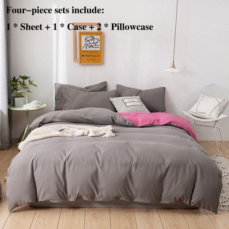 Surrounded and Simple Bed Four-piece Pillow Sleeve Sheets Are Sets Set of Home Bedding 1.8 M 2 Meters Double Bed