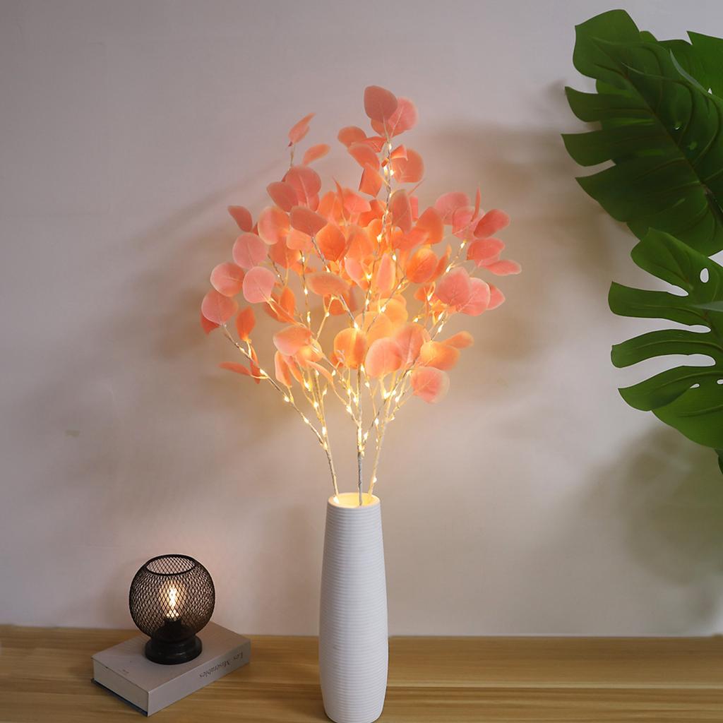 3in Leaf Decoration, Holiday Decoration With Light, Single Branch Cutting, Indoor Desktop Decoration