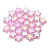 100-Piece Pack: Transparent Acrylic Plated Star Beads for DIY Jewelry Making