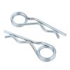 DRELD 20/10/5/2/1pcs Steel Double Ring Cotter Pins Double Coil R Clip Retaining Cotter Hair Pins for Trailer Stroller Cargo Boat
