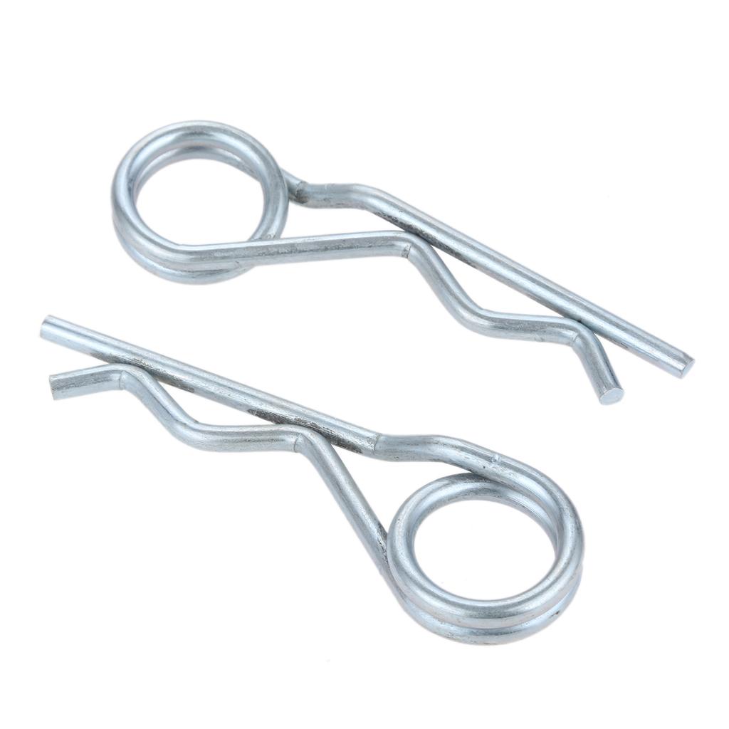 DRELD 20/10/5/2/1pcs Steel Double Ring Cotter Pins Double Coil R Clip Retaining Cotter Hair Pins for Trailer Stroller Cargo Boat