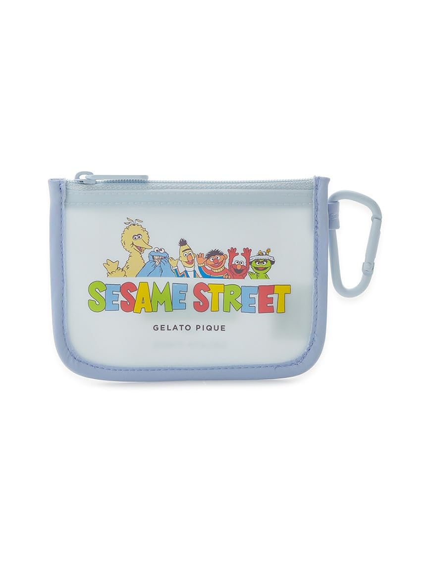 Pouch PWGB261663 BLU Free Size [Gelato Pique] SESAME STREETOne-Point Women s