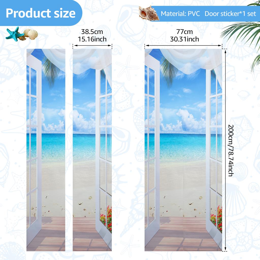 Dörrmural Klistermärke Lätt att Använda Dörrdekor Klistermärke Vattentät Dörraffisch Dammtät Dörrtapet Avtagbar Vinyldörr