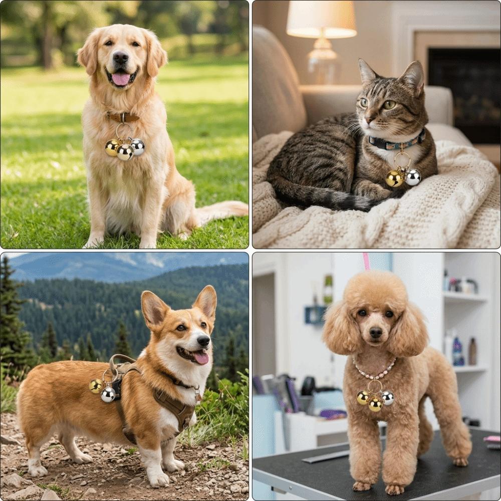 

2pcs Glossy Finished Pet Wear Charm Color Stable Pet Decorative Charm Daily Pet Ornament срібний