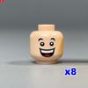 8pcs MOC Blocks Boys and Girls Face Head Figure Expression Part Learning Construction Bricks Playthings Ideal For Kids