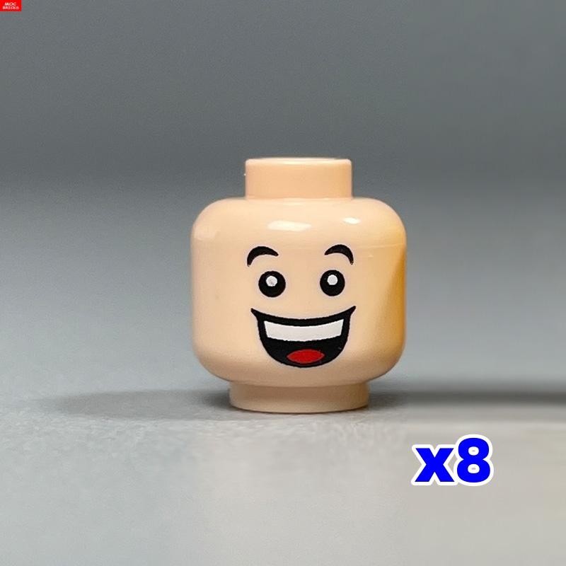 8pcs MOC Blocks Boys and Girls Face Head Figure Expression Part Learning Construction Bricks Playthings Ideal For Kids