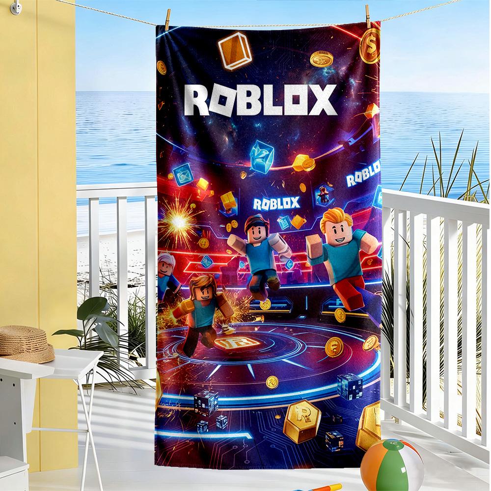 Roblox Beach Towel Super Soft Microfiber Quickdry Fabric Comfortable Lightweight Portable for Swimming,Beach,Camping, Travel, Beach Accessories,Gym