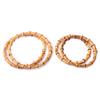 Flat Round Shape Bag Purse Handle Practical Bamboo Bag Handle DIY Handle Replacements for Handmade Beach-Bag Purse Bag