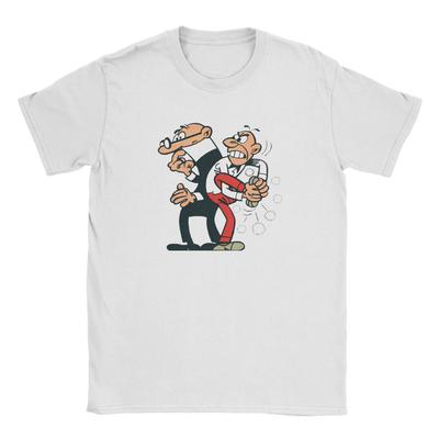 Mort & Phil Mortadelo Y Filemón T Shirt Beach  Cotton T-Shirts For Men's Hip Hop Casual Tee Shirt Short Sleeves Vintage Clothes