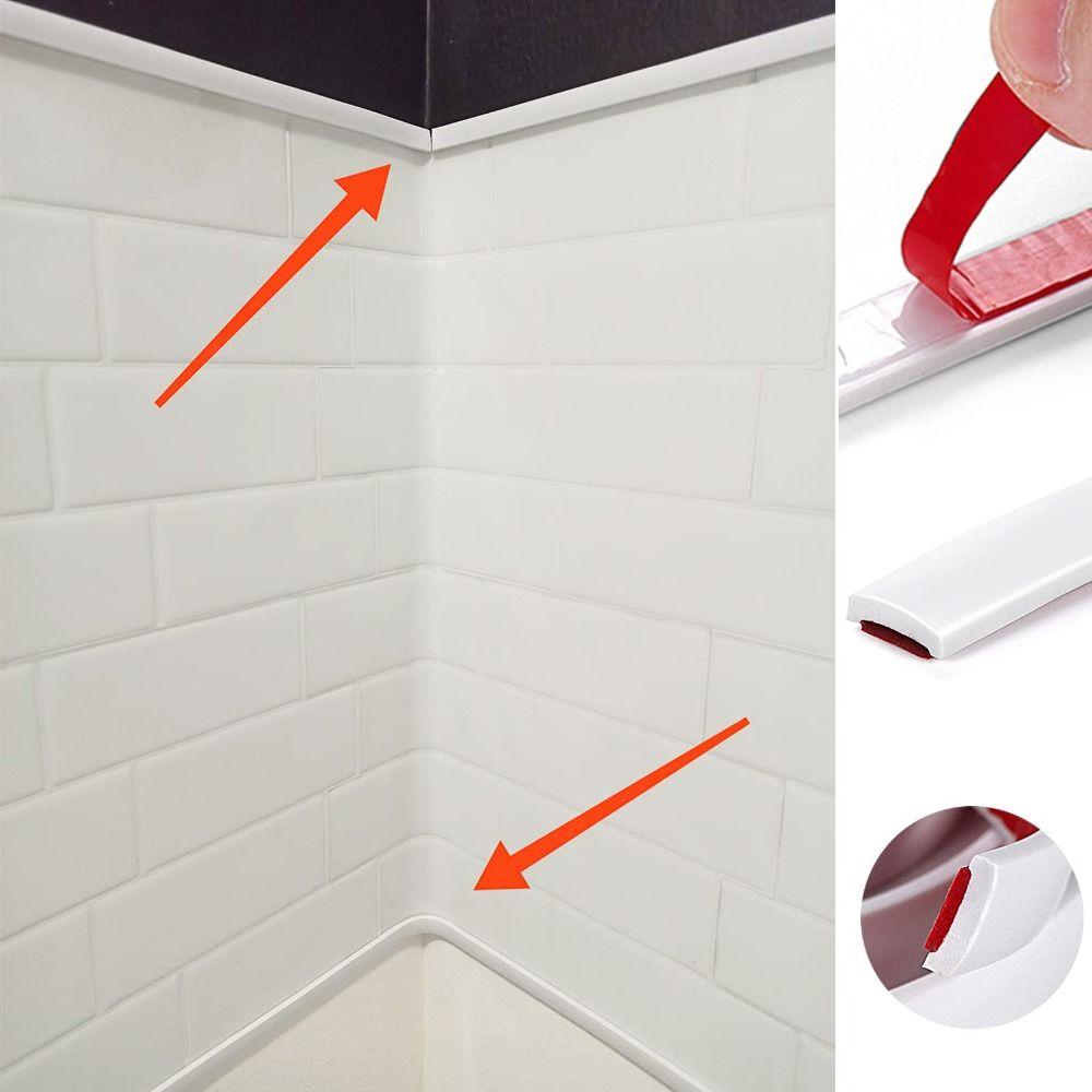 Peel and Stick Molding Trim Paintable Mirrior Frame Decor Wall Decoration Strip  Tile Edge