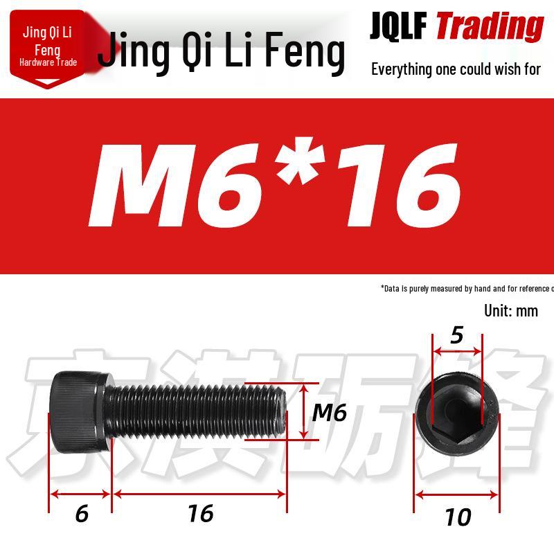 M6-M24 High-Strength Black Hex Socket Reverse Thread Cap Screw